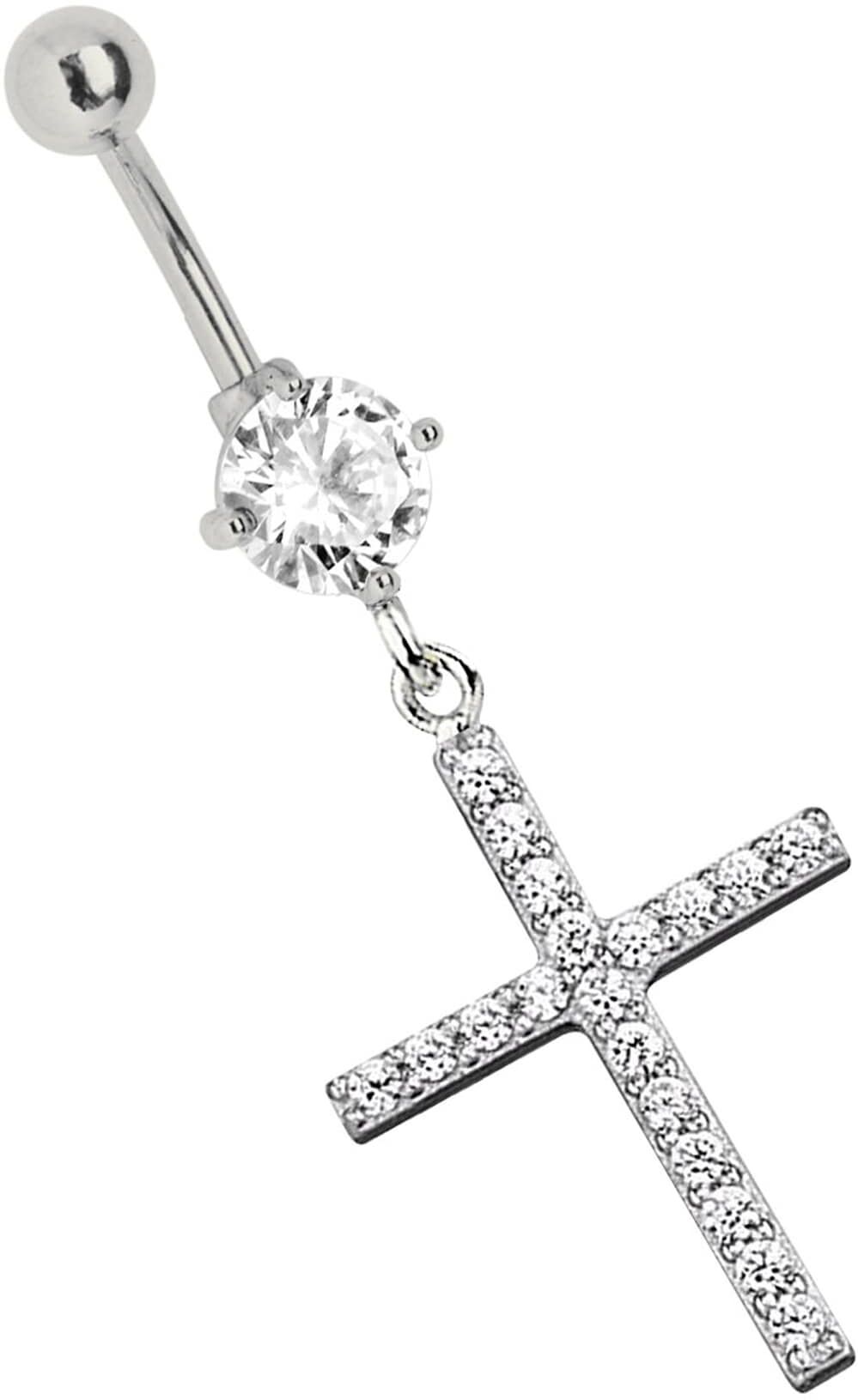 Bauchnabelpiercing ADELIA´S "Piercing  Bauchnabelpiercing", silber, Piercings, Kinder, Chirurgiestahl, Bauchnabelpiercing