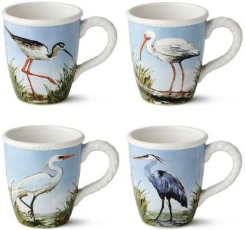 Certified International Coastal Birds 14 oz. Mugs, Set of 4 Assorted Designs