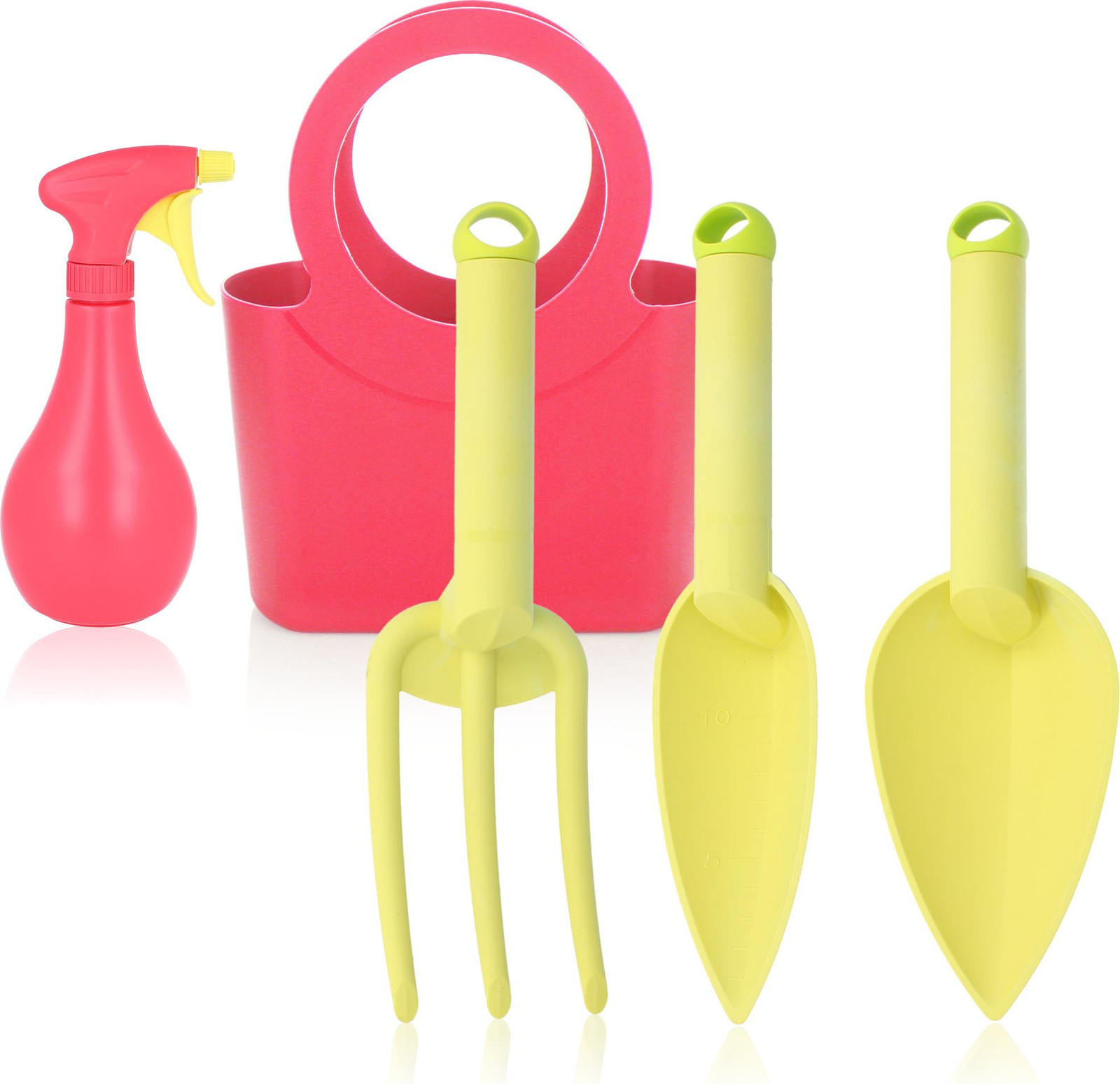 COM-Four Premium tuingereedschapset voor kinderen en senioren met spuitfles en draagtas