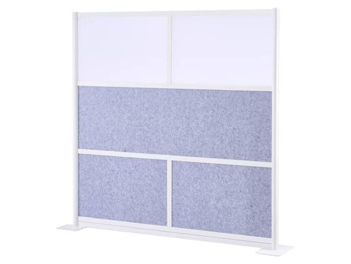 VEVOR Cloisons de Bureau\, 178x178 cm\, Cloison de Séparation de Poste de Travail Pet Modulaire\, avec Fenêtres Givrées\, Panneau de Confidentialité Autoportants de Pièce pour Bureau\, Bibliothèque\, École