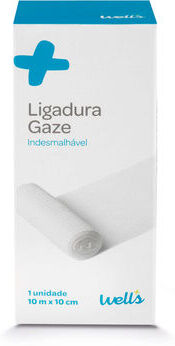 Wells Ligadura de Gaze 10 m x 10 cm 1 un