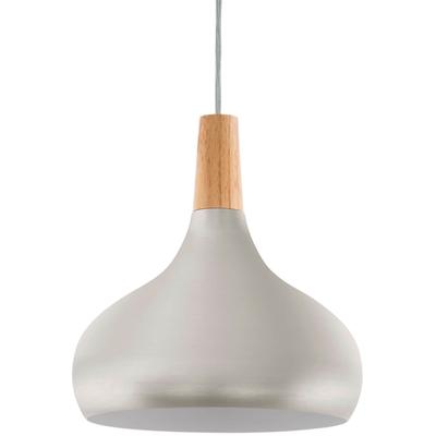 EGLO Hängeleuchte "SABINAR", braun (silberfarben, holz), 1, Ø 28cm, 1 Stk., Leuchten, Hängeleuchte, H110 x Ø28 cm, 1X40W exkl., Hängeleuchte