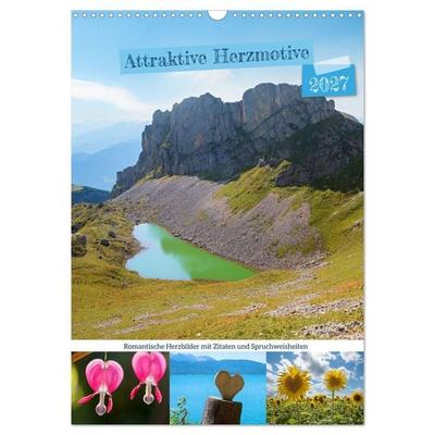 Attraktive Herzmotive 2027 (Wandkalender 2027 DIN A3 hoch), CALVENDO Monatskalender