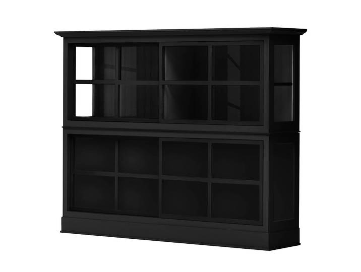 Highboard 191 x 152 x 49cm Schwarz/Schwarz