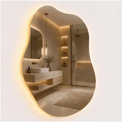 Relaxdays, Kosmetikspiegel, LED Badspiegel