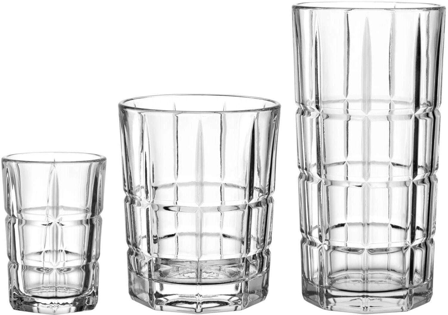 Gläser-Set LEONARDO "Barset Spiritii Nova, 12-teilig", transparent, 80ml, Glas, Trinkgefässe, Gläser-Set transparent 80ml