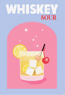 Inspire Picks Colorful Cocktail Canvas Posters Trendy Bar Cart & Whiskey Wall Art Prints 2 30x40cm