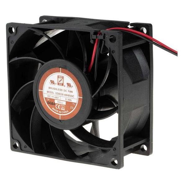 RS PRO DC Axiallüfter 80mm 168m³/h 48Vdc (80 mm) (7033442)