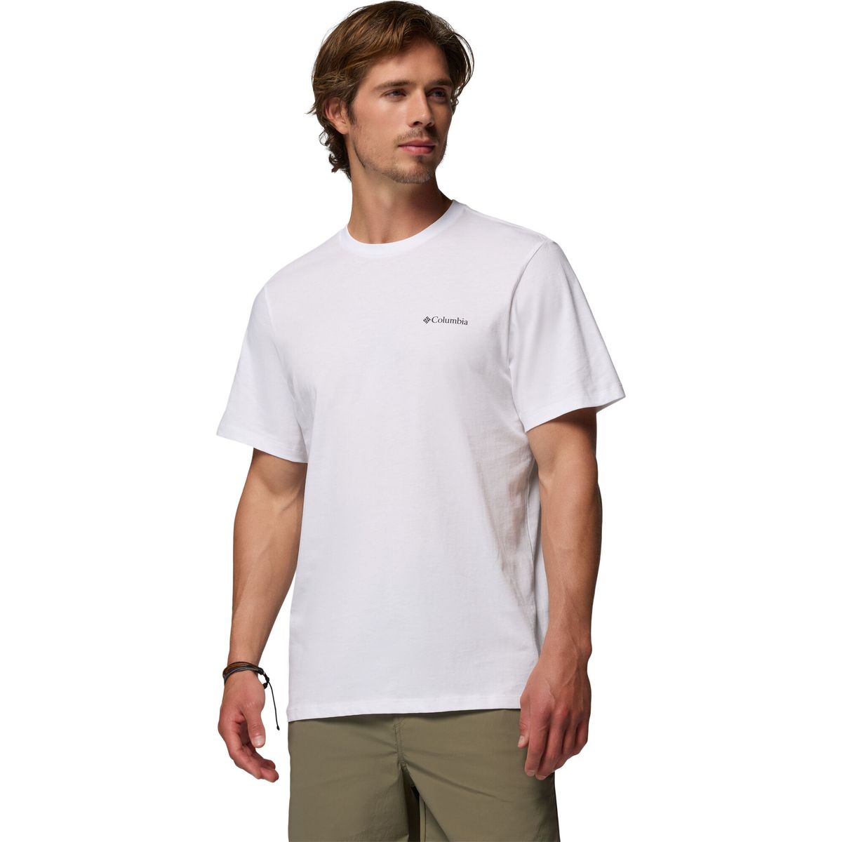 Columbia Men's CSC Basic Logo Back T-shirt white, boxy brand (100) S 215501-2155011-100-S