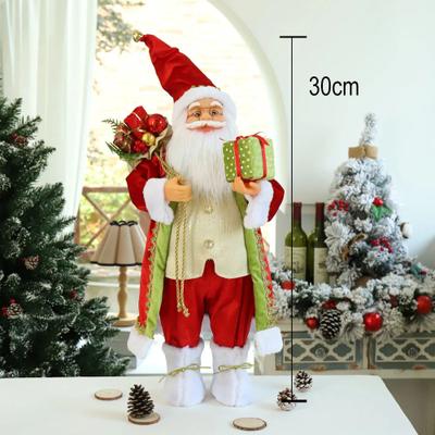 Inspire Select Standing Santa Claus Christmas Figurine Festive Holiday Window & Table Decoration a002