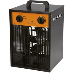 Reheat B3000 Elektrische Heater - elektrische kachel - ventilatorkachel - 3 standen - 3000W, Heizlüfter, Orange