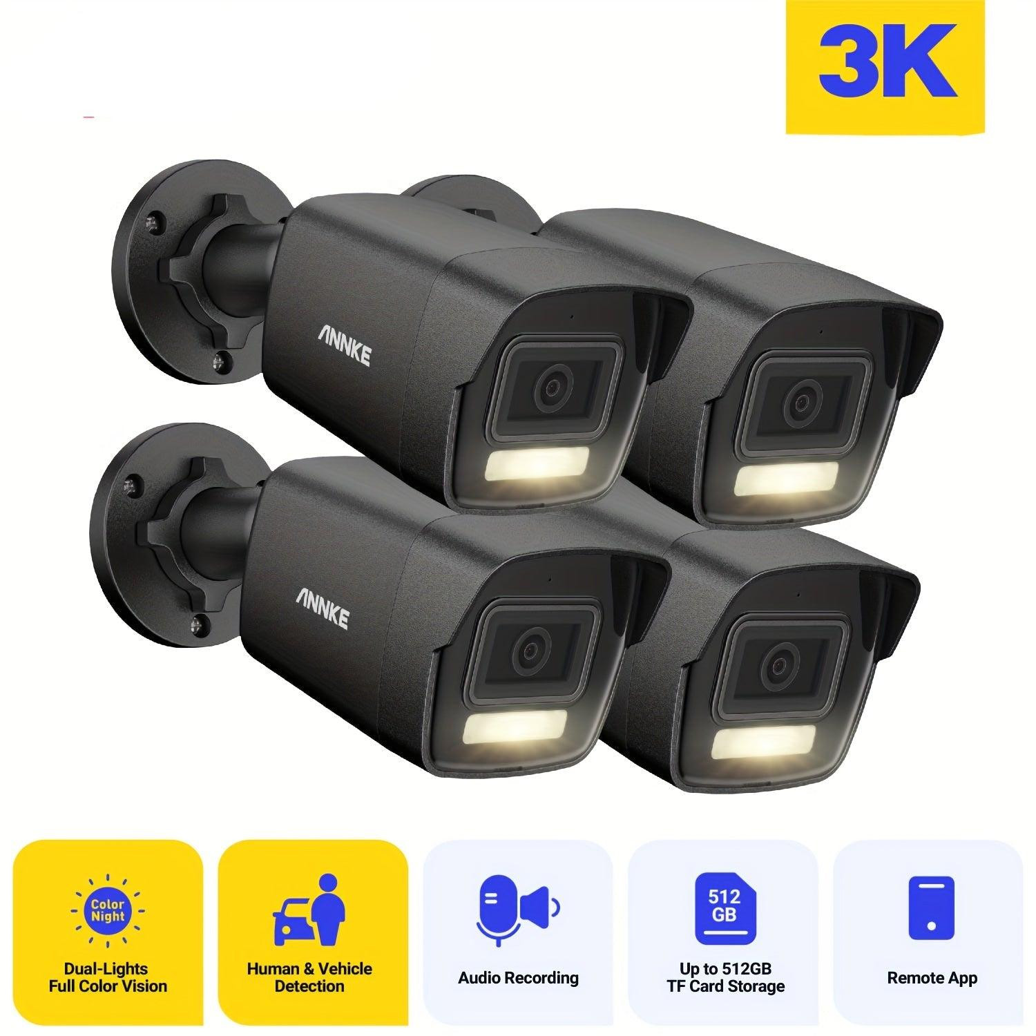 Selius Audio IP Camera Beveiligingscamera 4-delige Set PoE