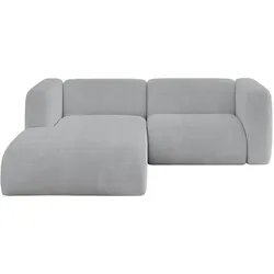 ECKSOFA Ottomane Links MIRA-L1 227x179x89 Grau Cord
