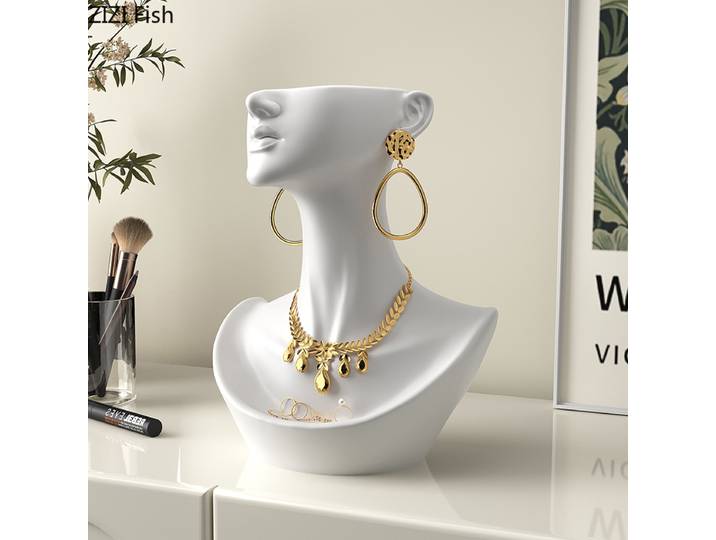Femme résine stockage ornement Art Sculpture bijoux plateau bureau Statue organisateur porte-bijoux décoration artisanat Figurines cadeaux