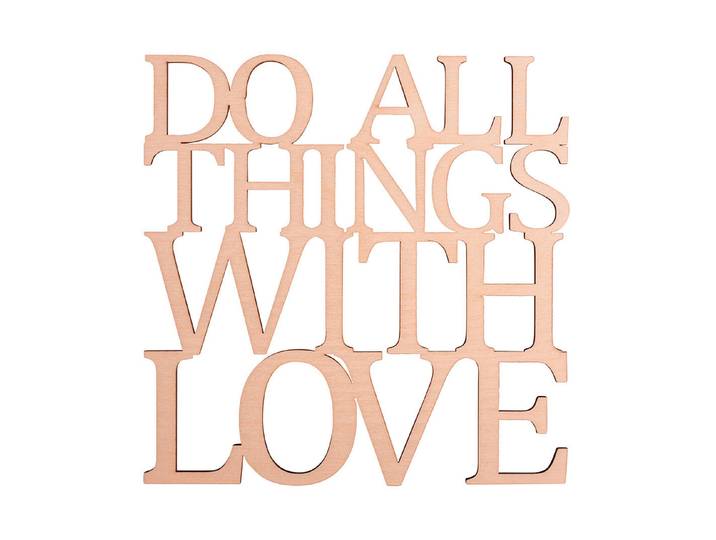 Rayher Holzschrift Do all things 18 × 18 cm