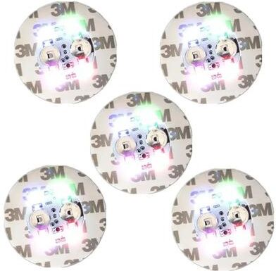 Uplift Picks Light Up Coasters 3 Mode Battery Powered Drink Pads colorful (5 Pcs) 60mm (with Battery)
