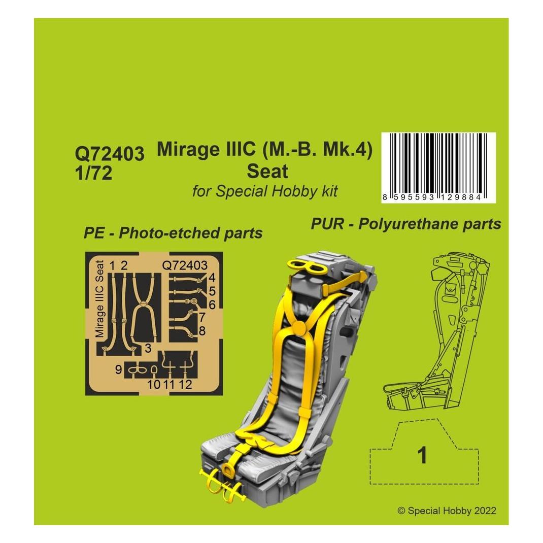 CMK Mirage IIIC (M.-B. Mk.4) Seat (129-Q72403)