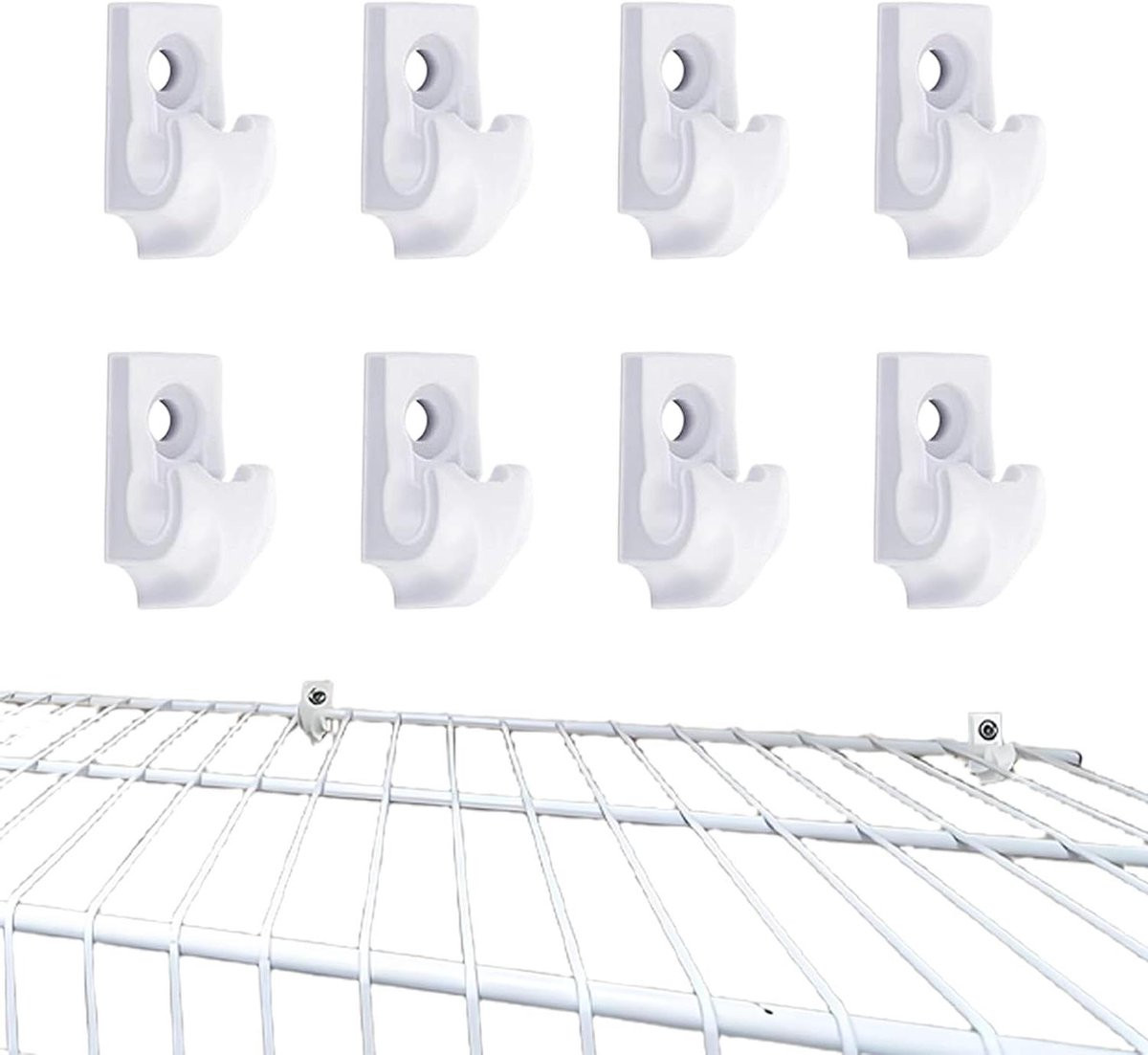 Set van 10 zwarte waterdichte lichtkabelhouders voor het ophangen van buitenhaken lichtsnoeren