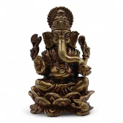 Brass Miniature Gods - Ganesha (52gms)  - 49mm