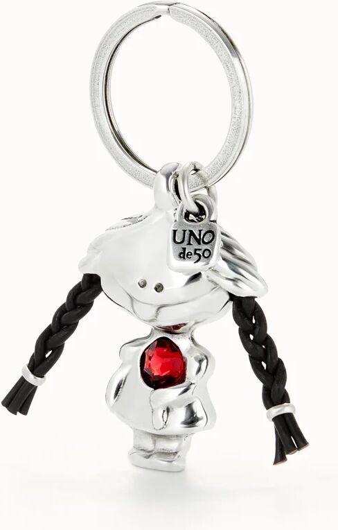 UNOde50 Llavero muñeca bañado en plata de ley Rojo U