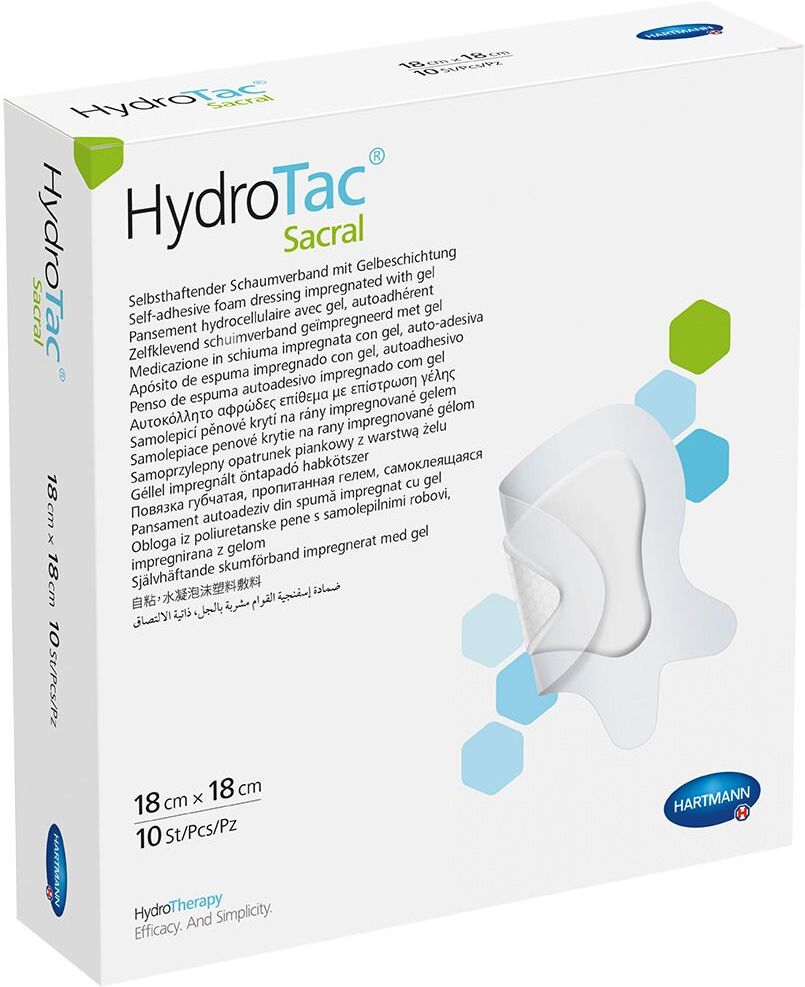 Hydrotac comfort sacral Schaumverb.18x18 cm steril 10 St Verband