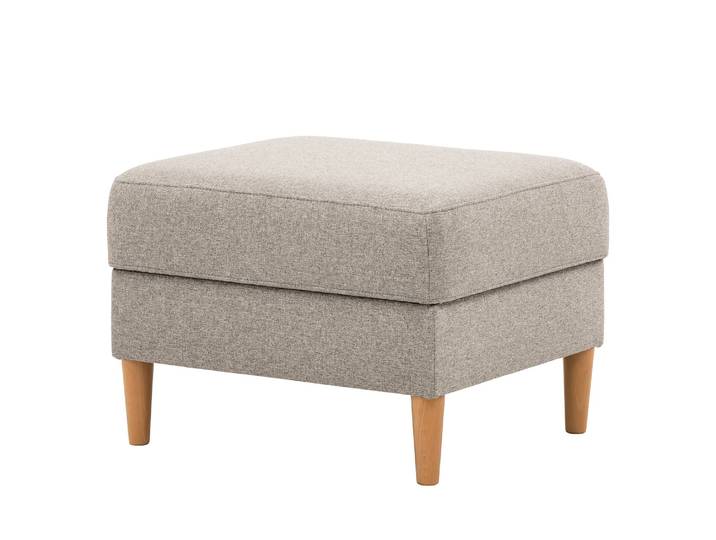 Polsterhocker Kaavi I 66 x 45 x 56cm Grau/Lichtgrau Webstoff Voer: Hellgrau