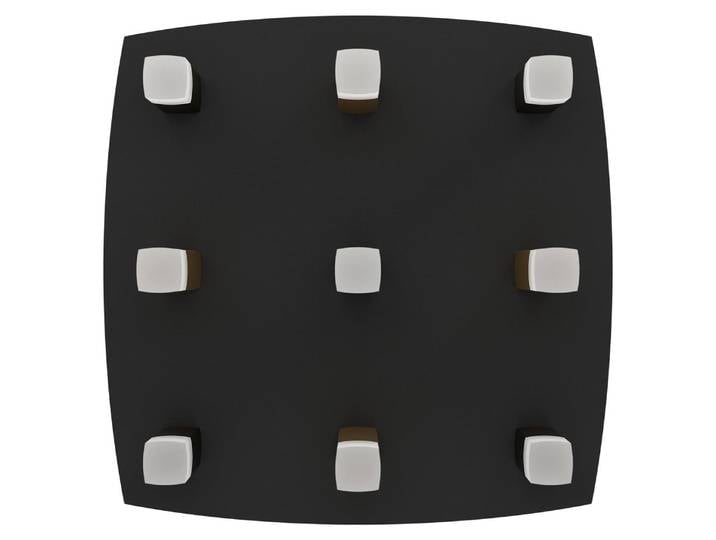 Plafonnière élégante. Étagères de 42 cm
