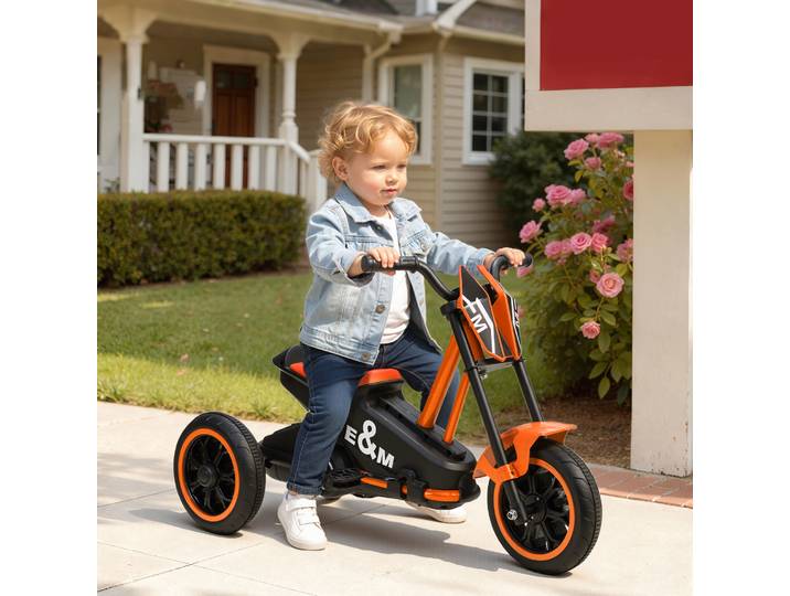 AIYAPLAY Tricycle Enfant Acier Orange 18-36 Mois 79x44x47 cm