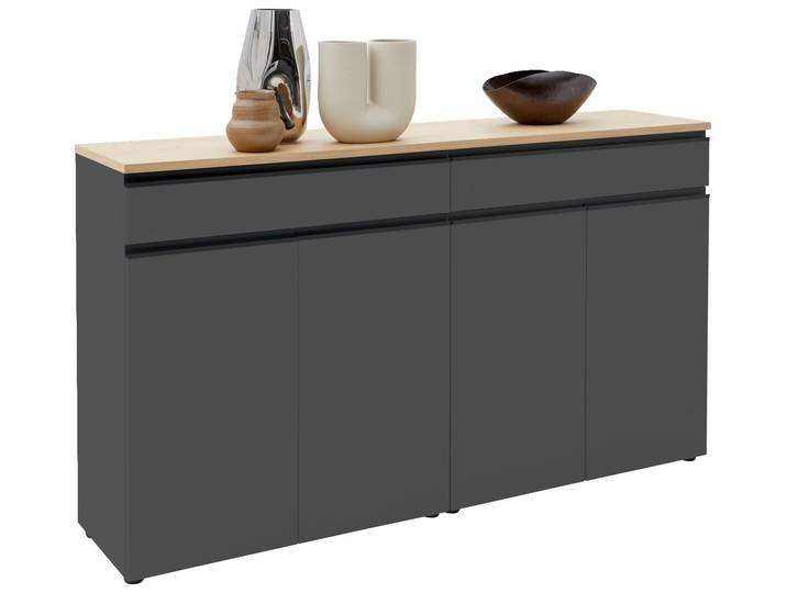 Dieter Knoll Sideboard LENDINA, grau, Holzfurnier