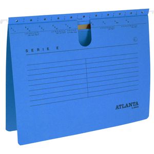 Atlanta Hängehefter A6558146, Serie E, A4, kaufmännische Heftung, blau, Karton, 25 Stück