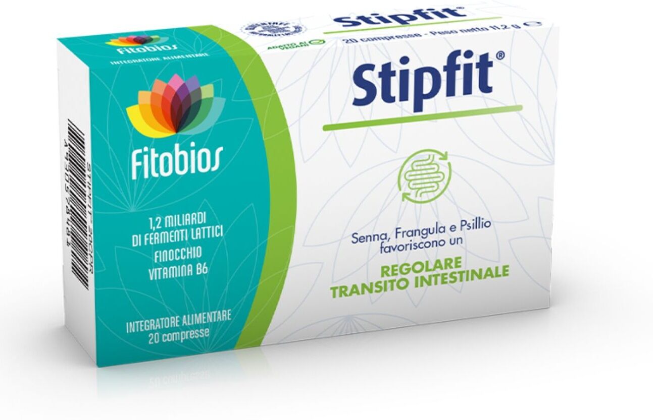 FITOBIOS Srl Stipfit, integratore alimentare per transito intestinale regolare, 20 compresse