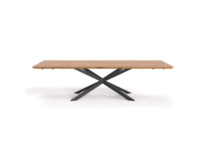 Ausziehbarer Lumina-Holztisch 120×100 cm + 1×50 cm, Eiche, Wachsöl - Outlet 120x100 cm Eine Verlängerung 50 cm Wachsöl Danzz