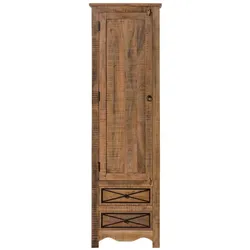 Garderobenschrank Akazie 60x40x200 natur versiegelt NATURE OF SPIRIT #309