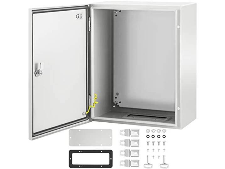 VEVOR NEMA stalen behuizing, NEMA stalen behuizing, IP66 waterdicht en stofdicht, elektrische aansluitdoos voor buiten/binnen met montageplaat