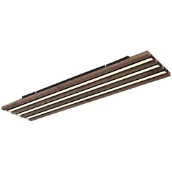Deckenlampe Deckenleuchte Holzleuchte Wohnzimmerlampe braun LED L 80 cm
