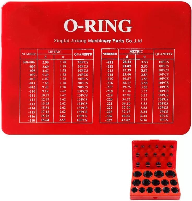 INF Kit de réparation de joints toriques en nitrile : étanchéité, résistance à l'huile et à l'usure Rouge