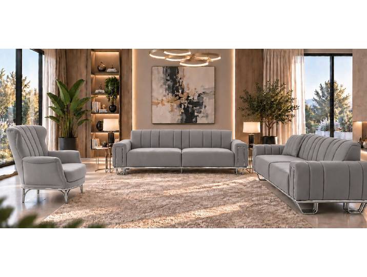 Palms-Store Sofa Maximus Sofa Set Luxus Beste Qualität, Spar-Set, 3-Sitzer + 3-Sitzer + Sessel + Sessel - in 13 Stofffarben erhältlich