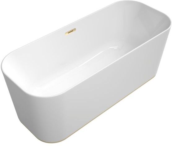 Villeroy und Boch Villeroy & Boch Finion freistehende Badewanne 177FIN7A2BCV201 170x70cm, Design-Ring, Schürze Colour on Demand, weiß, champagne