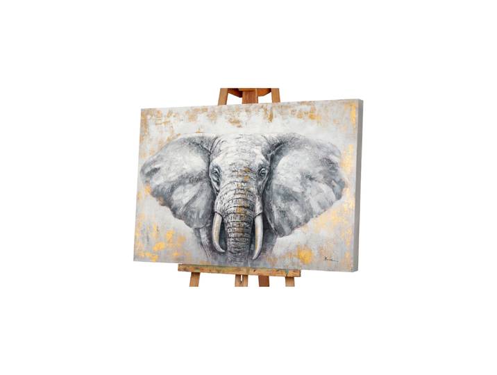 Handgemaltes Bild „Glücksbringer Elefant“ 90 x 120 cm Multicolor Crea Collection