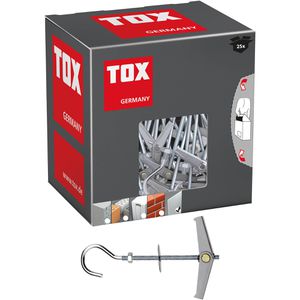 Tox Dübel 024100101, Federklappdübel Pirat Eddi-S M5, 18 x 100mm, Hohlraumdübel, 25 Stück