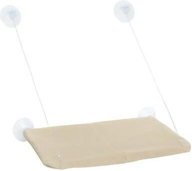 Uplift Essentials Sunny Window Mounted Cat Hammock & Safety Lounge khaki