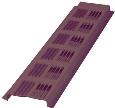 Air Vent Continuous Soffit Vent 8 Foot Pieces Louvered Aluminum Double Leg Brown