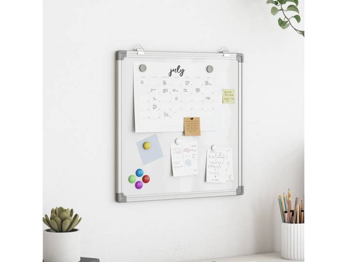 vidaXL Magnetisches Whiteboard 60x60x1,7 cm Aluminium