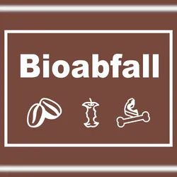 HB-Druck Bioabfall Mülltrennung Schild Text Symbol Essen waagerecht A2 (420x594mm)
