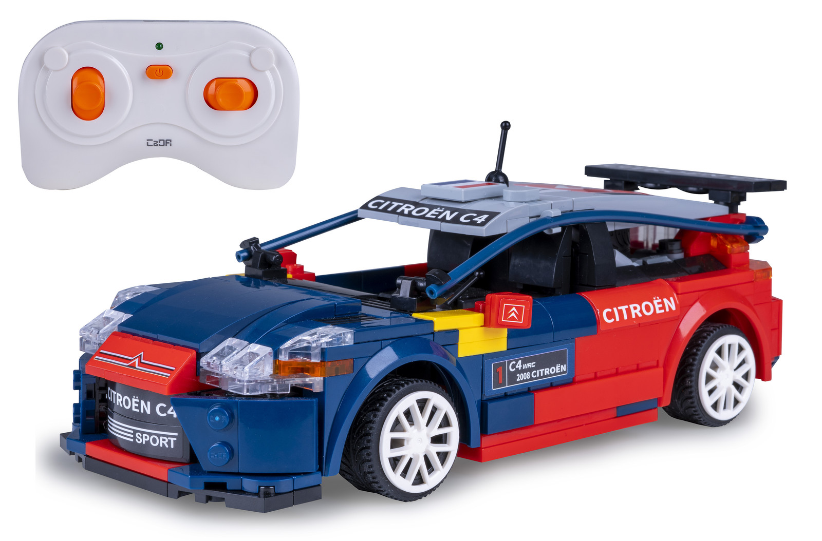 CaDA Bouwset C51078W 2008 Citroën C4 WRC schaal 1:20 met 2,4 GHz besturing