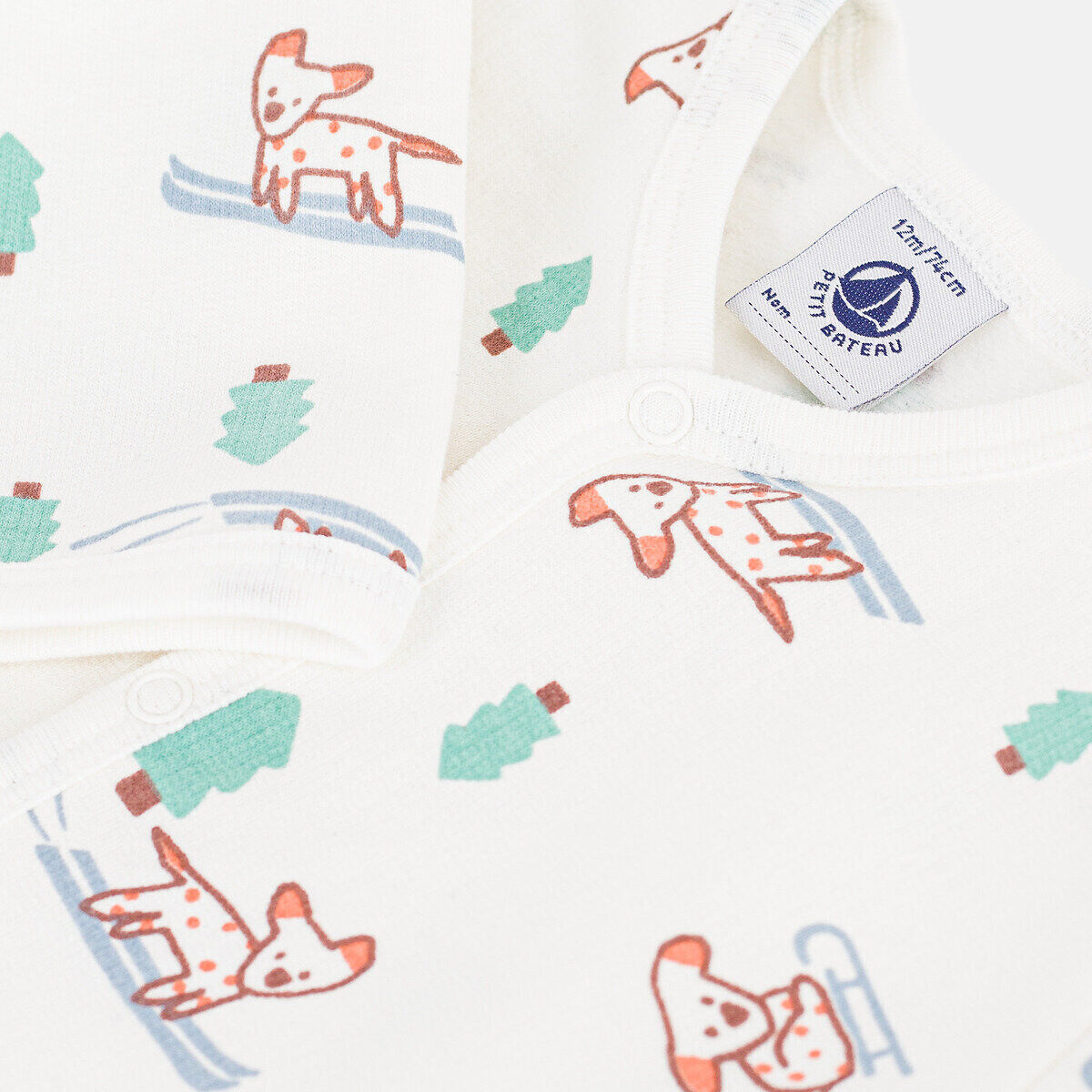 PETIT BATEAU Pyjama en molleton, imprimé chien