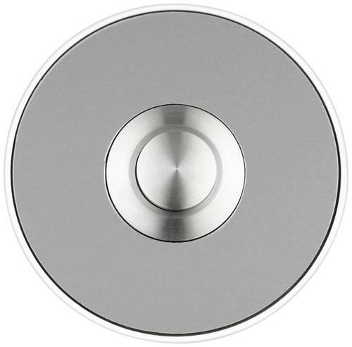 Grothe 64190 Klingel Edelstahl-Optik, Weiß