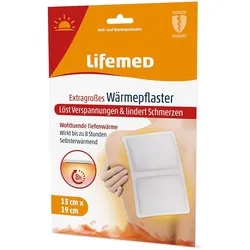 Lifemed Wärmepflaster extragroß, 19 cm x 13 cm, weiß, 3er Pack 4 x 3er Pack = 12 Stück