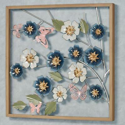 Touch of Class Florals and Butterflies Wall Art Multi Pastel , Multi Pastel