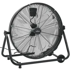 vidaXL Schwarzer Industrie-Trommelventilator 60 cm 172,5 W